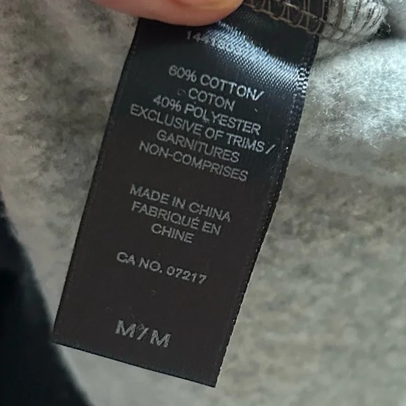 Warehouse One Men’s Colorblock  Hoodie - Grey, Blue and Brown, Size M - Picture 9 of 9